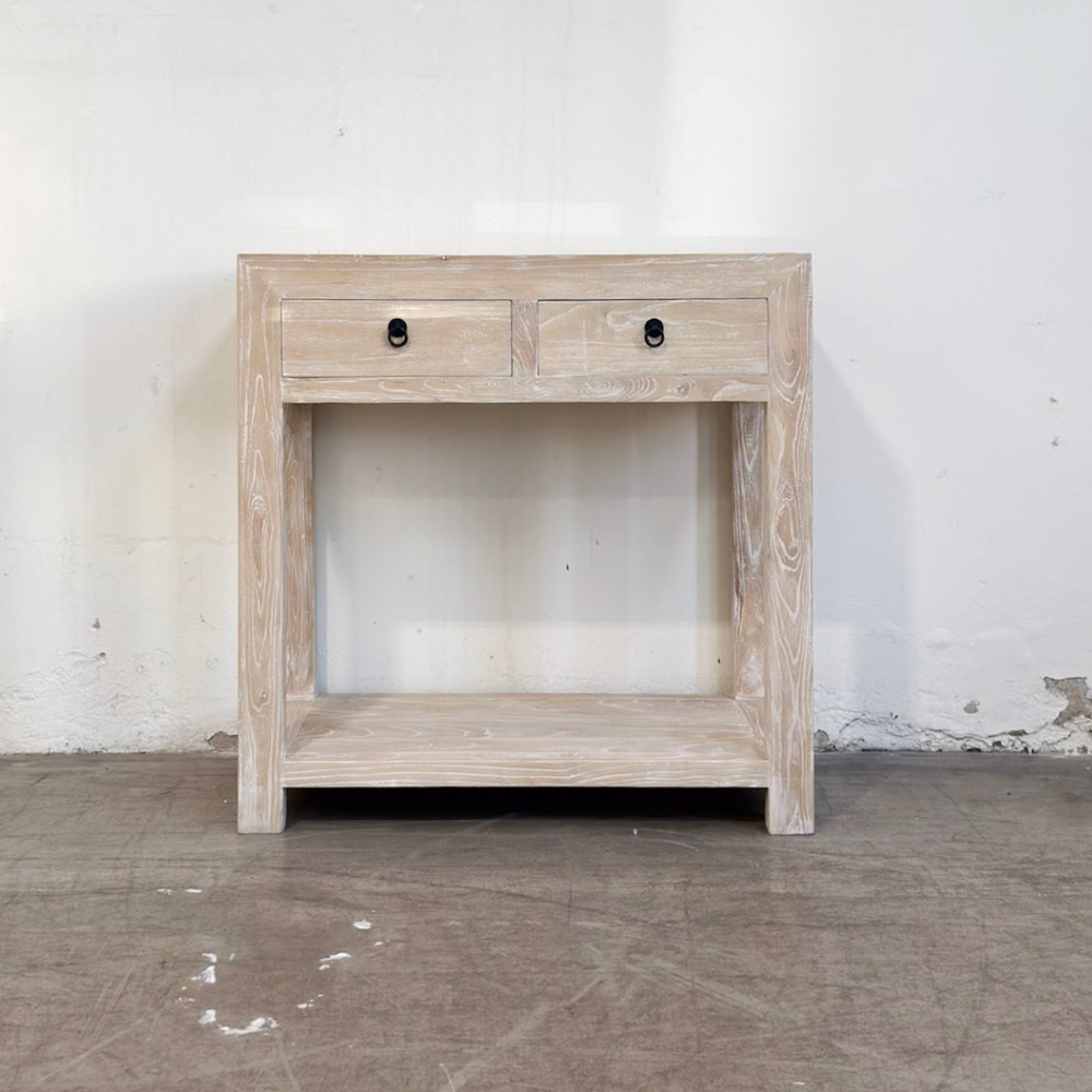 2 Drawer Console - Whitewash