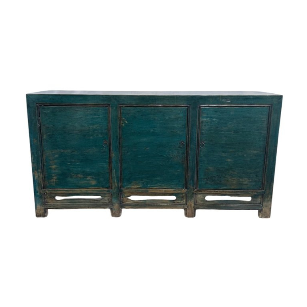 3 Door Blue Lacquered Buffet Table (H5)