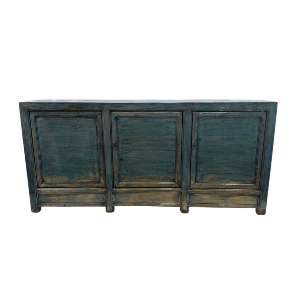 3 Door Blue Lacquered Buffet Table (H9)