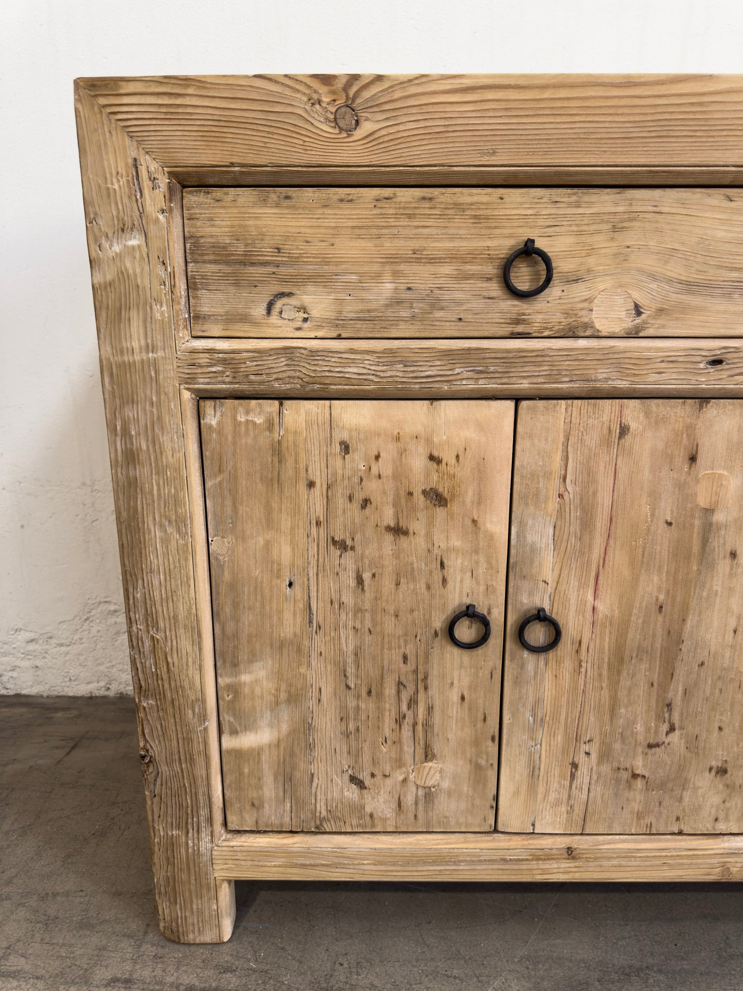 Reclaimed Elm 3 Drawer 6 Door Buffet Table