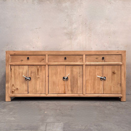 Linear 3 Drawer 6 Door Cabinet | Rustic | 200 cm