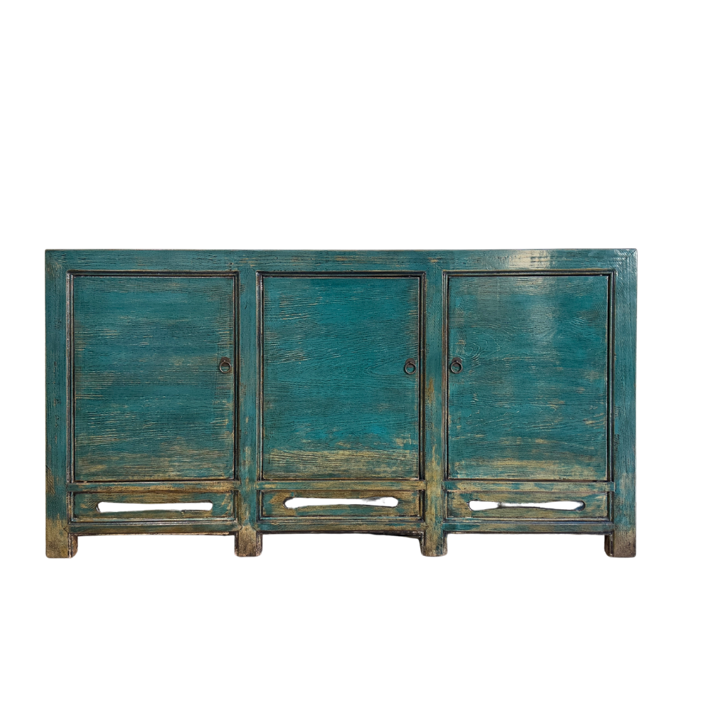 3 Door Blue Lacquered Buffet Table (H5)