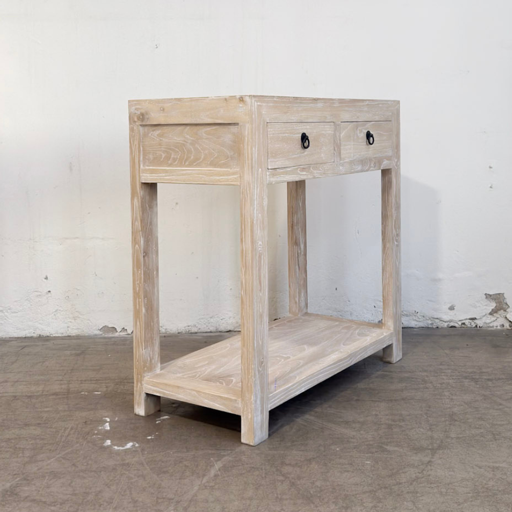 2 Drawer Console - Whitewash