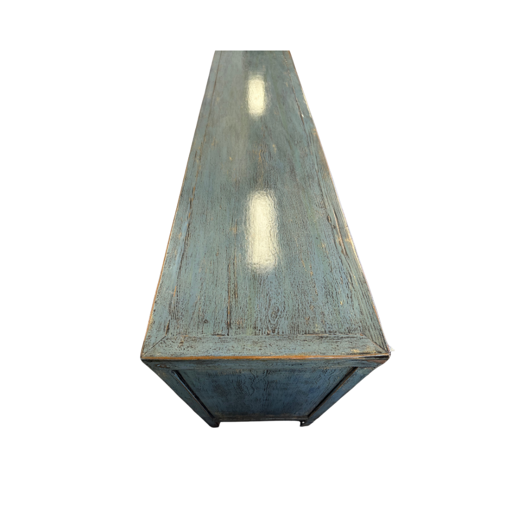 4 Door Blue Lacquered Buffet Table (H32)