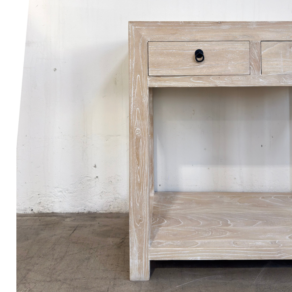 2 Drawer Console - Whitewash