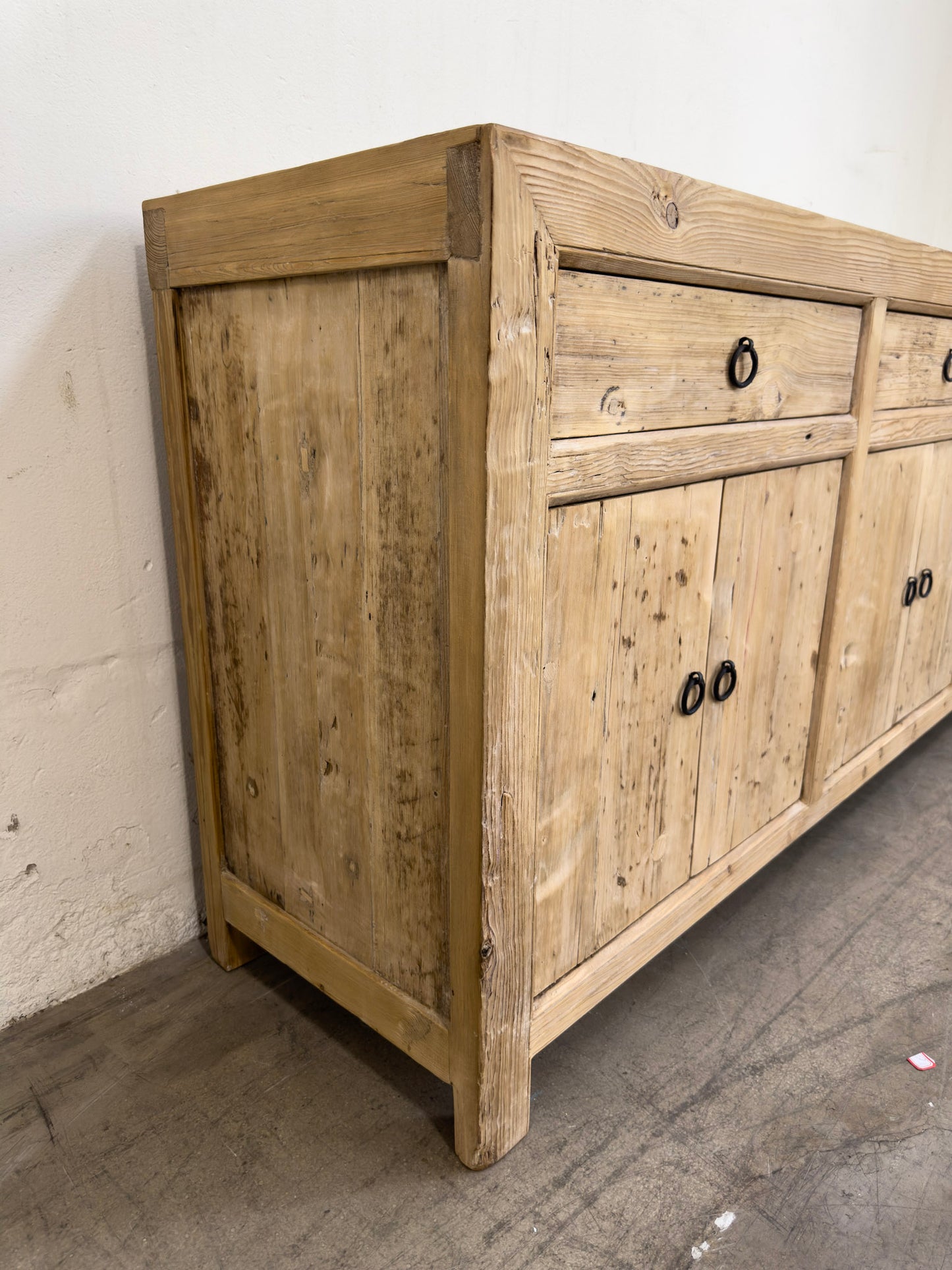 Reclaimed Elm 3 Drawer 6 Door Buffet Table