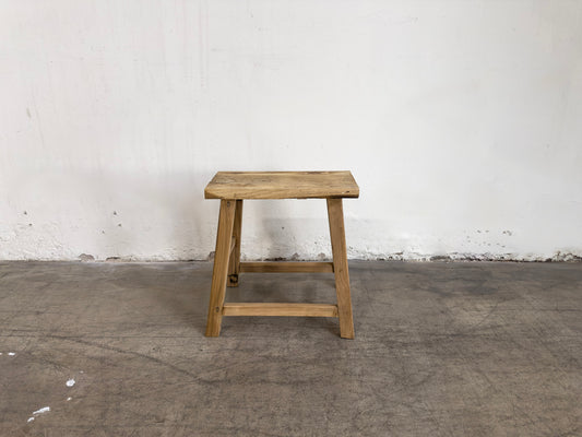 Low Rectangle Recycled Elm Stool