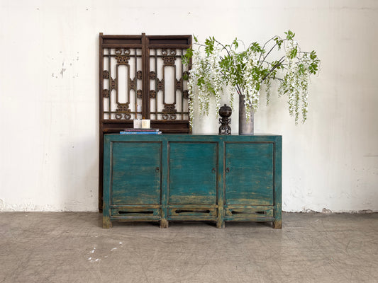 3 Door Blue Lacquered Buffet Table (H5)
