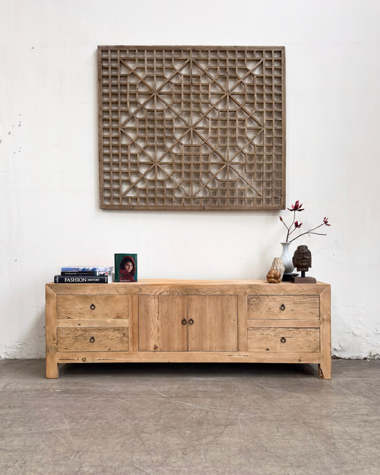 Reclaimed Low Elm TV Cabinet