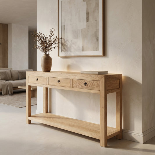 Linear 3 Drawer Console | Natural | 160 cm