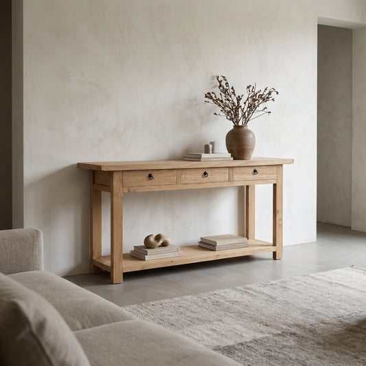 Heritage 3 Drawer Console | Natural | 170 cm