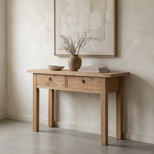Heritage 2 Drawer Console | Natural | 140 cm