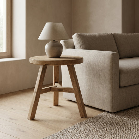 Round Side Table | Rustic