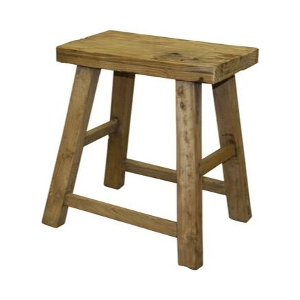 Low Rectangle Recycled Elm Stool