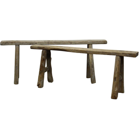 Reclaimed Elm Skinny Bench