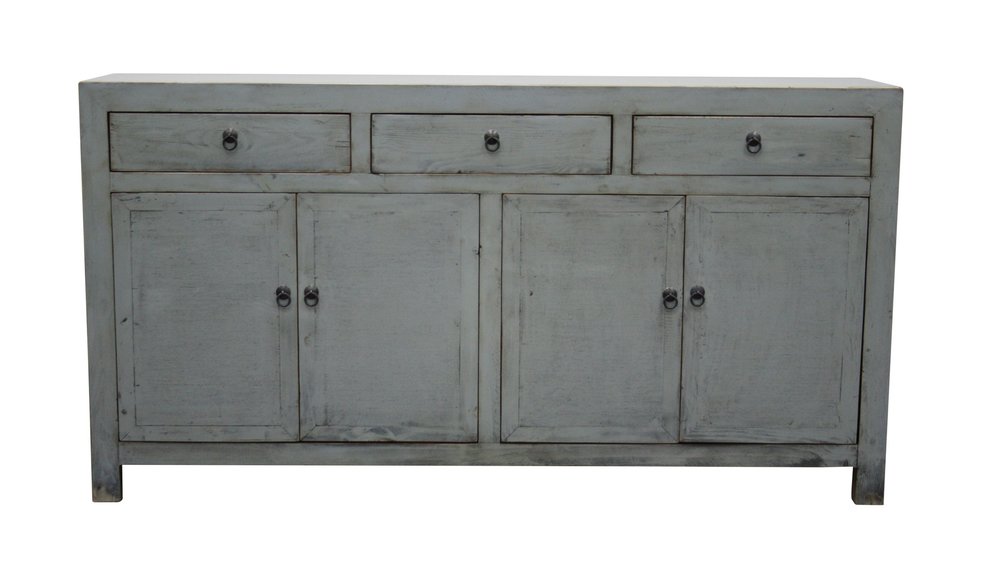 Lacquered Buffet 3 Door 4 Drawer - Sage