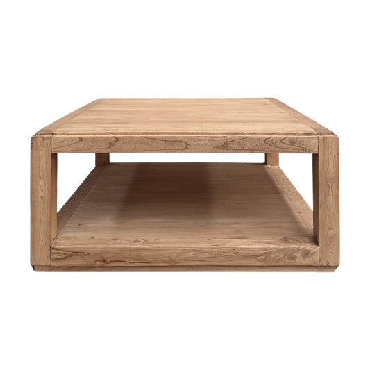 Square Open Coffee Table, Natural, 90 cm