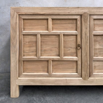 Lattice 3 Door Cabinet | Natural | 220 cm