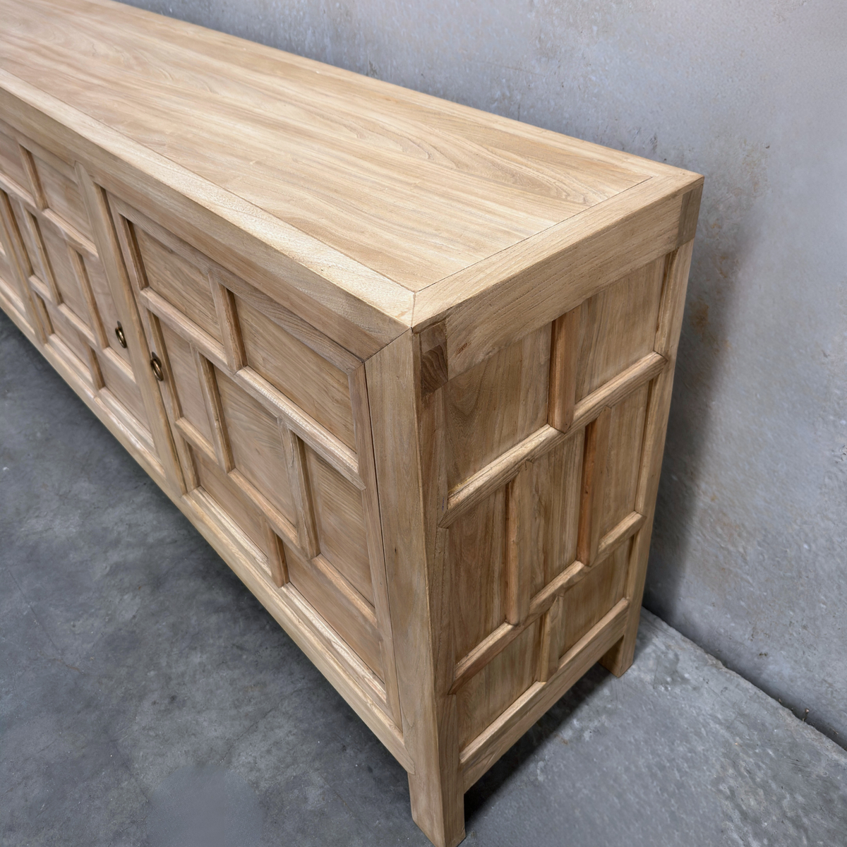 Lattice 3 Door Cabinet | Natural | 220 cm