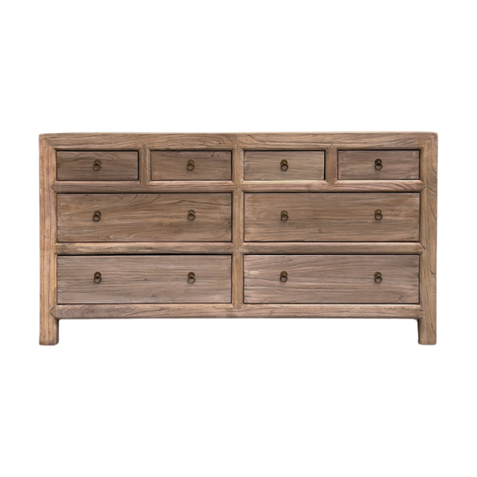 Linear 8 Drawer Chest Cabinet | Oat | 160 cm