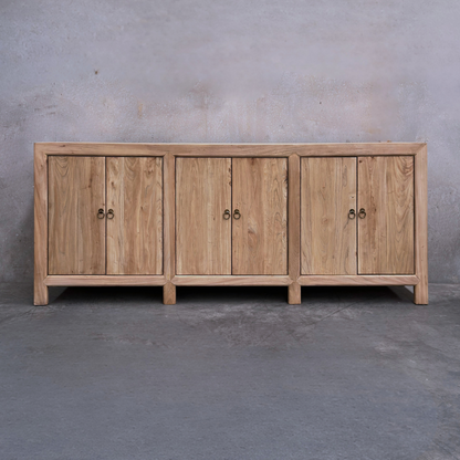 Linear 6 Door Cabinet Natural | 220 cm