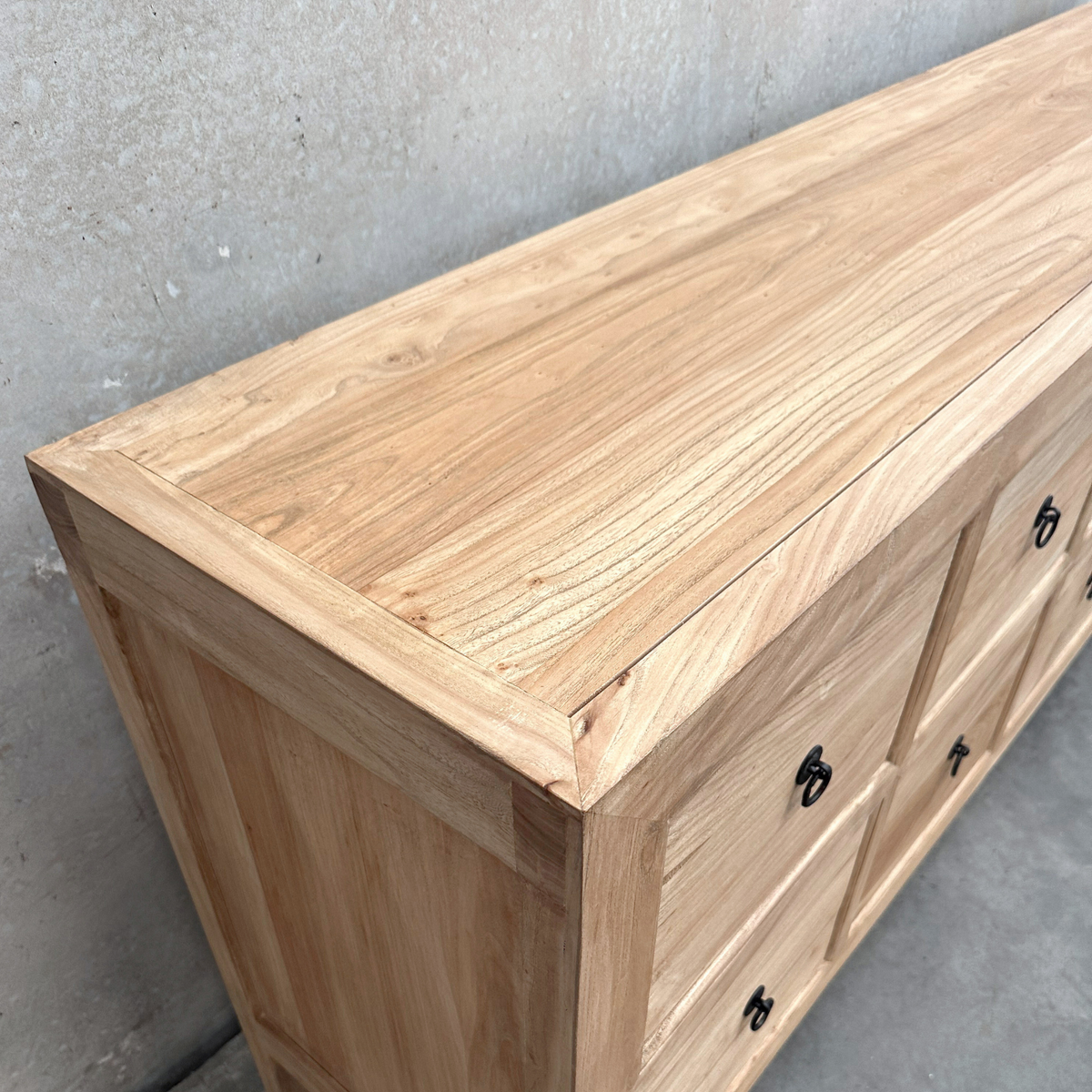 Linear 10 Drawer Cabinet | Natural | 210 cm