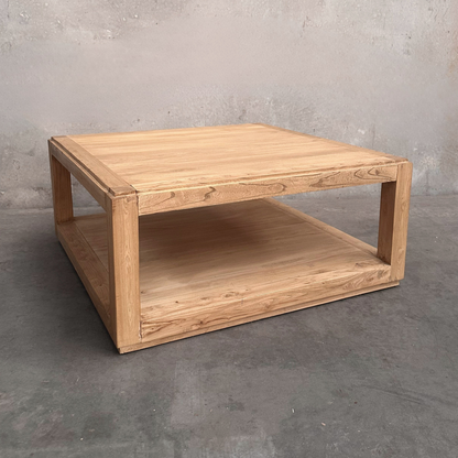 Square Open Coffee Table | Natural | 90 cm
