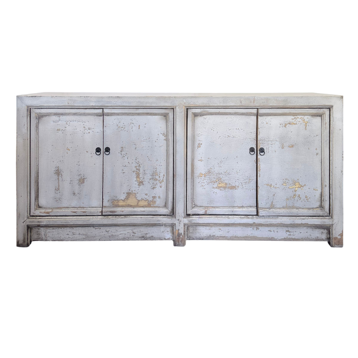 Distressed White 4 Door Cabinet | Painted | 171 cm