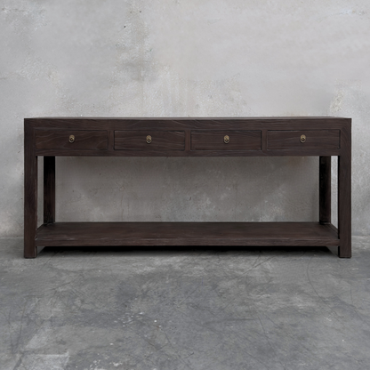 Linear 4 Drawer Console | Cacoa | 200 cm