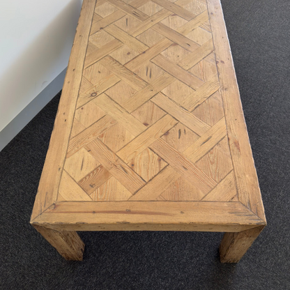 Parquetry Coffee Table | Rustic | 130 cm