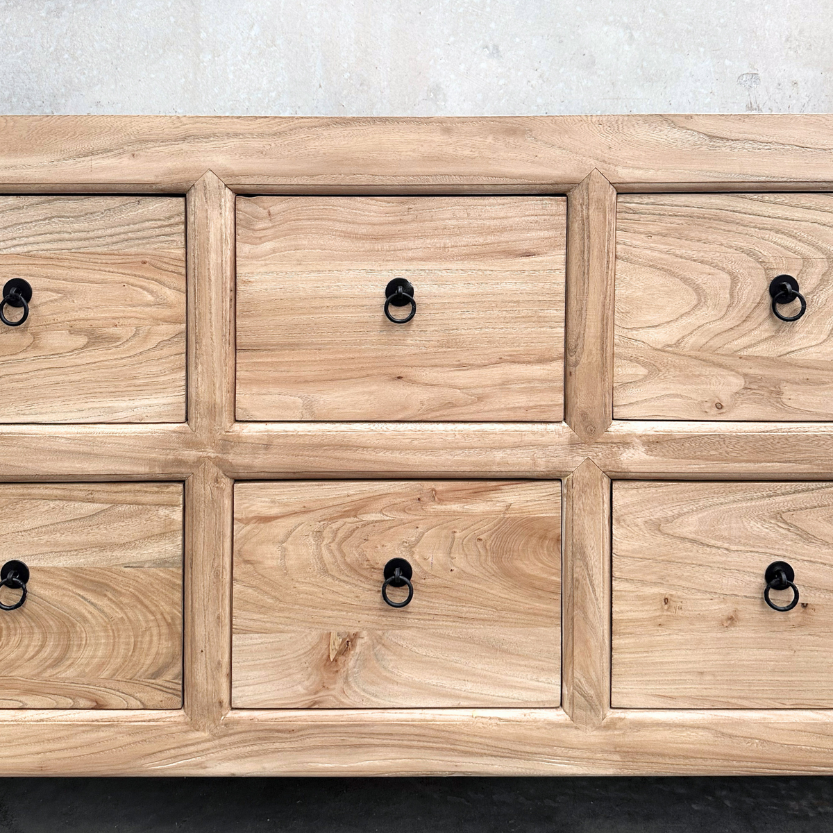Linear 10 Drawer Cabinet | Natural | 210 cm