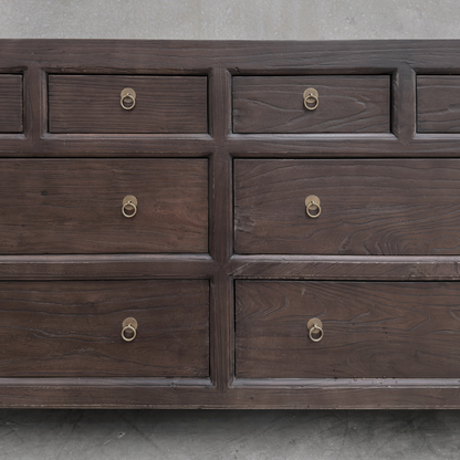 Linear 8 Drawer Chest Cabinet | Cacoa | 160 cm