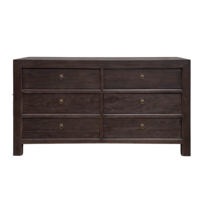 Linear 6 Drawer Cabinet | Cacoa | 160 cm