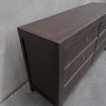 Linear 6 Drawer Cabinet | Cacoa | 160 cm