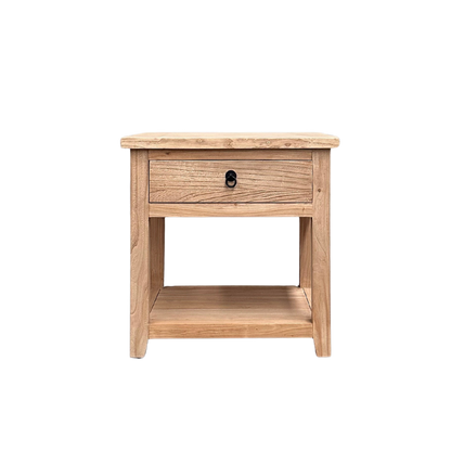 Heritage 1 Drawer No Door Bedside | Natural | 60 cm