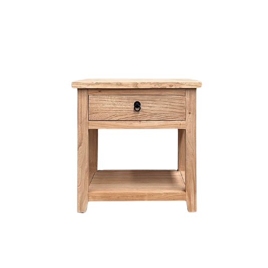 Heritage 1 Drawer No Door Bedside | Natural | 60 cm