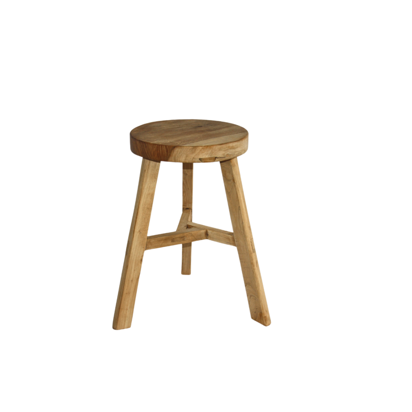 Round Low Stool | Rustic