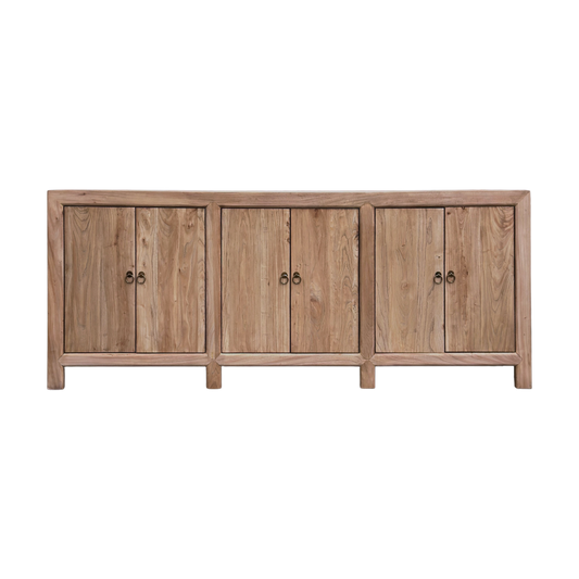 Linear 6 Door Cabinet | Natural | 220 cm