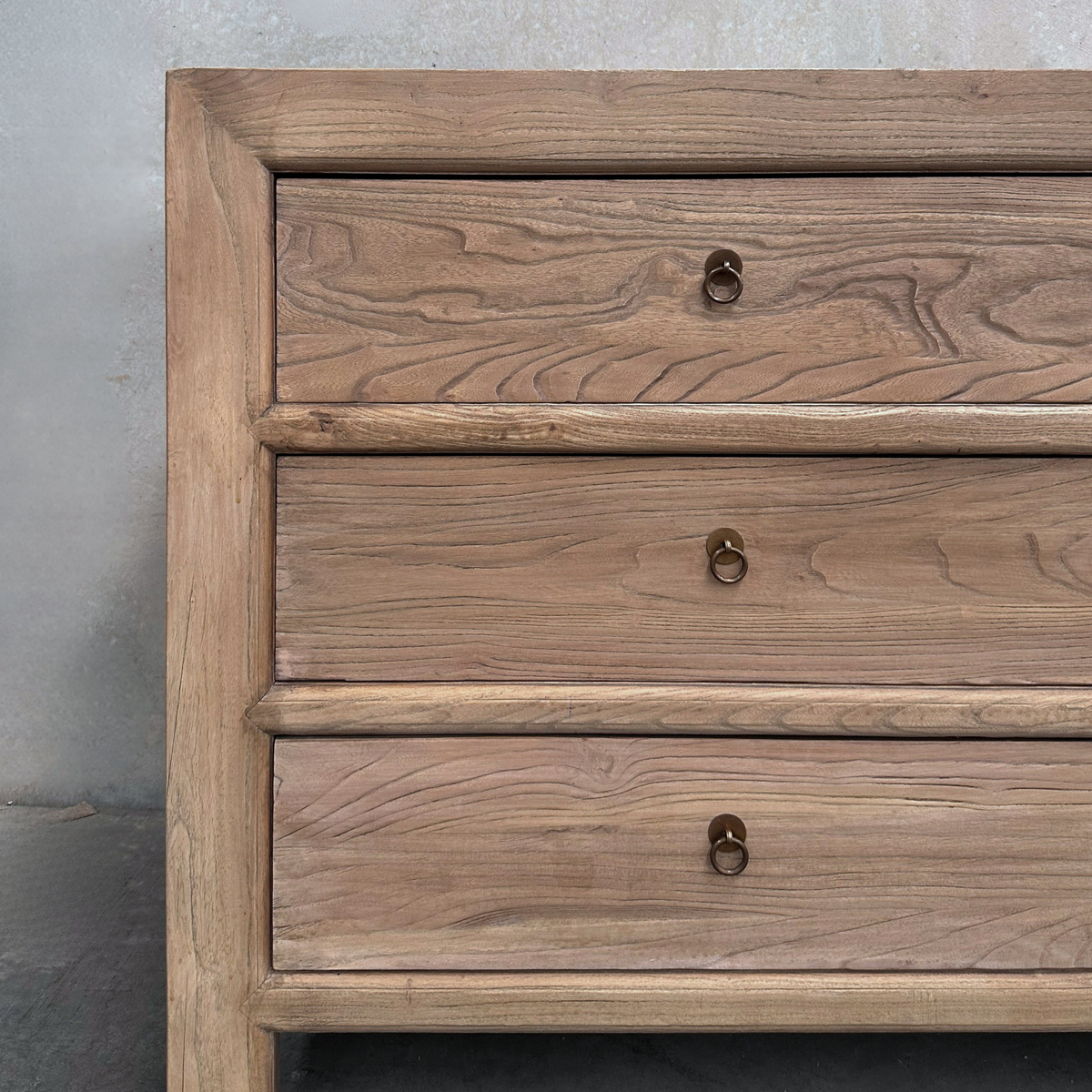Linear 6 Drawer Cabinet | Oat | 160 cm