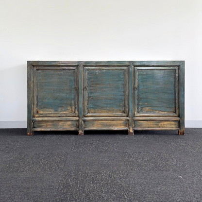Blue 3 Door Cabinet | Lacquered | 190 cm