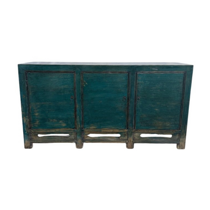 3 Door Blue Lacquered Buffet Table (H5)