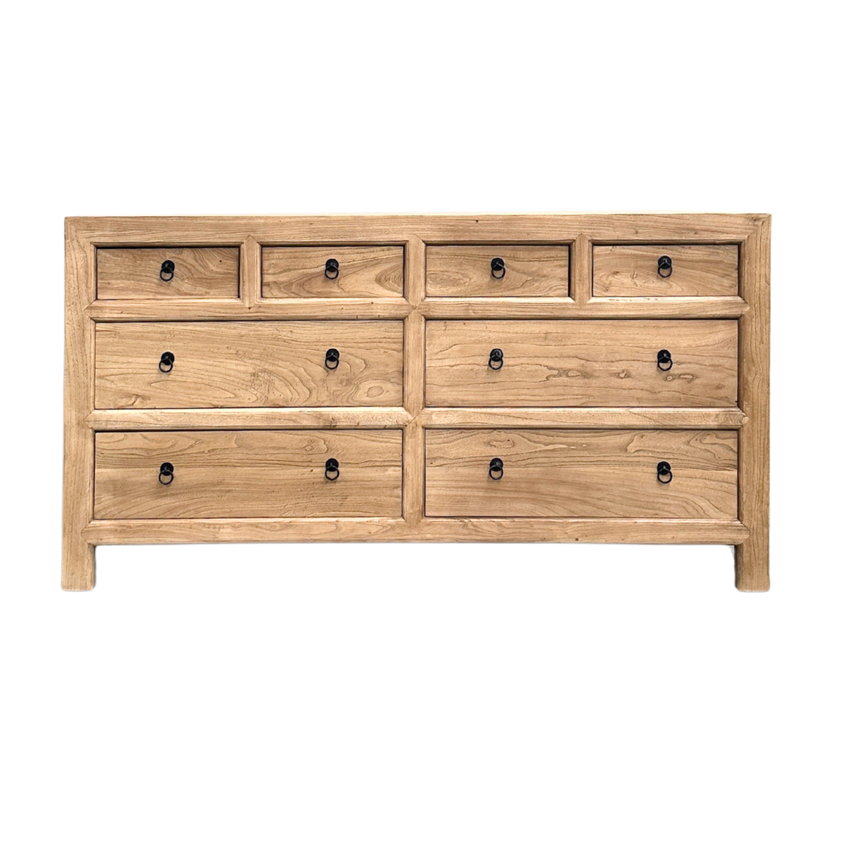 Linear 8 Drawer Chest Cabinet | Natural | 160 cm