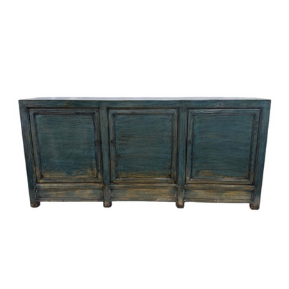 3 Door Blue Lacquered Buffet Table (H9)