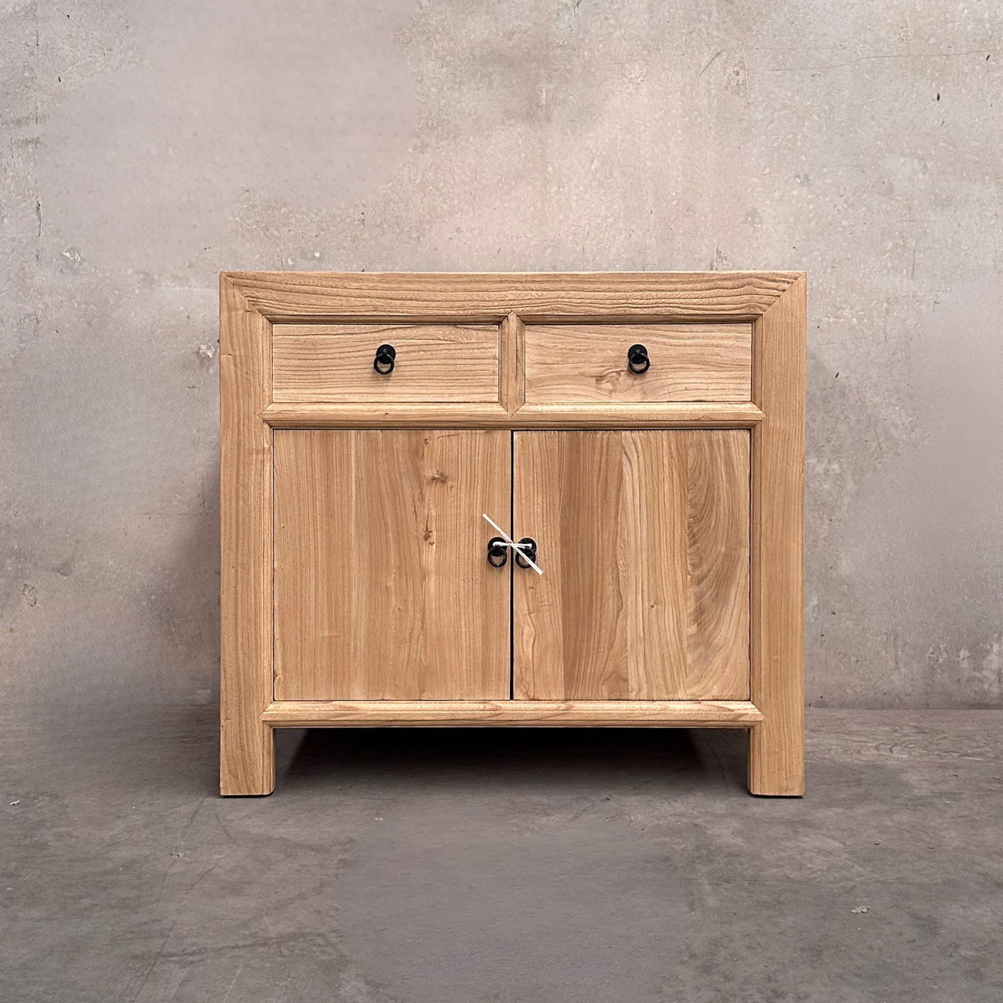 Linear 2 Drawer 2 Door Cabinet | Natural | 90 cm