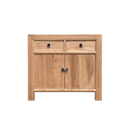 Linear 2 Drawer 2 Door Cabinet | Natural | 90 cm