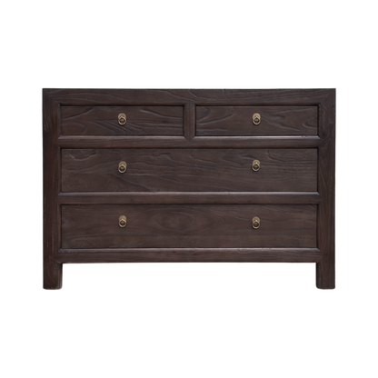 Linear 4 Drawer Chest Cabinet | Cacao | 116 cm