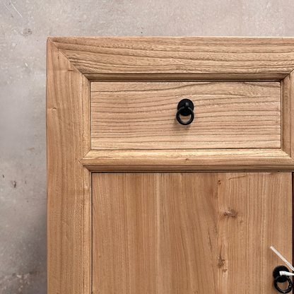Linear 2 Drawer 2 Door Cabinet | Natural | 90 cm
