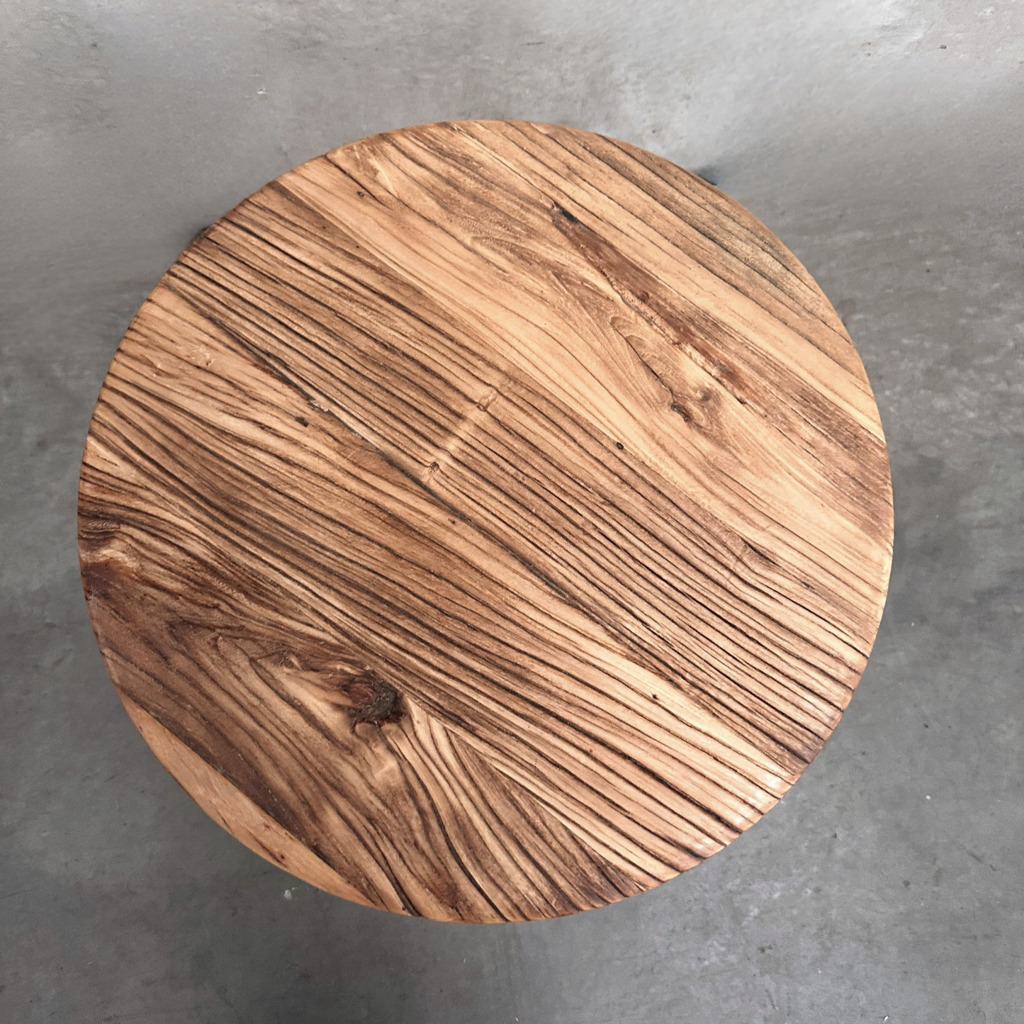 Panel Round Side Table | Rustic | 50 cm