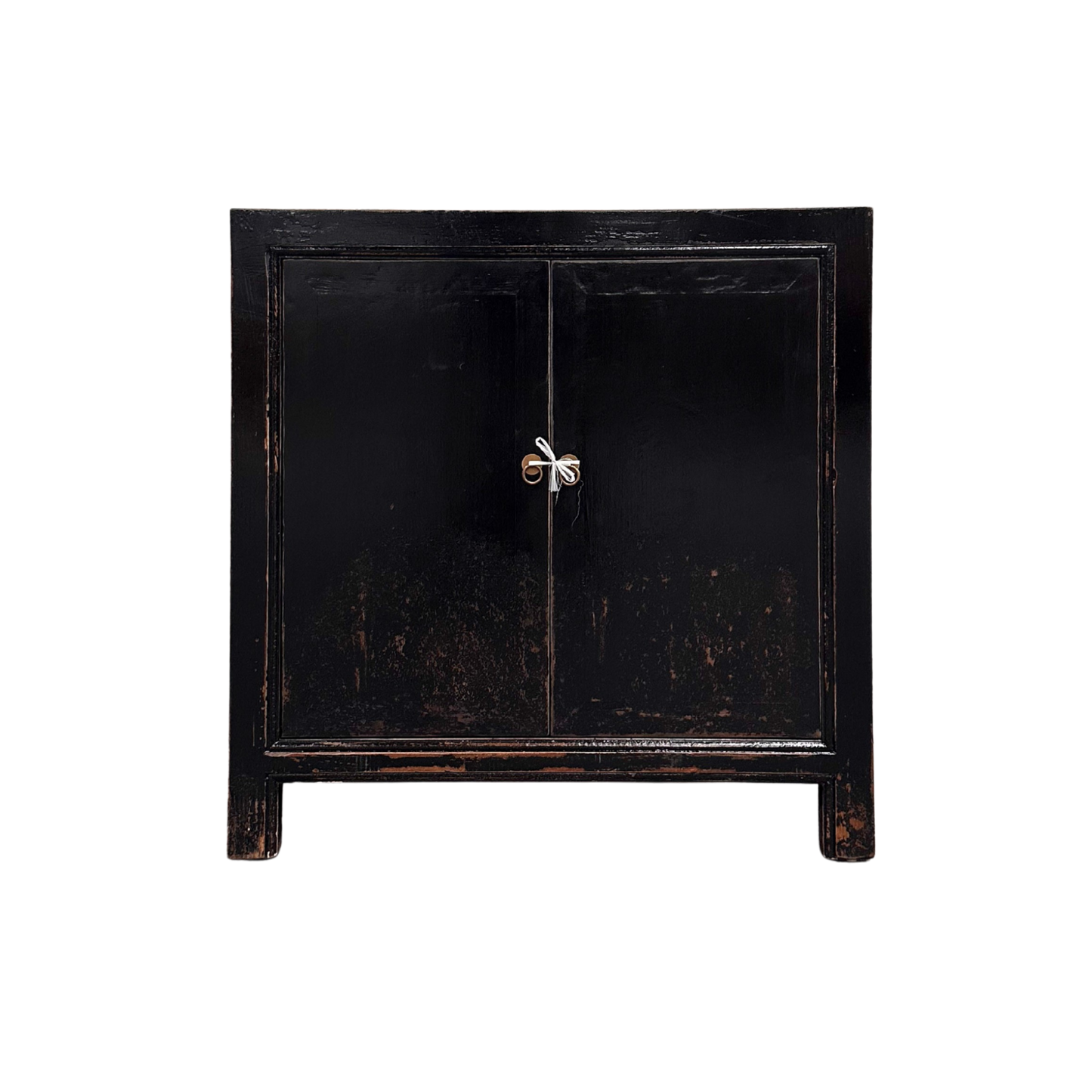 Linear 2 Door Cabinet | Black Distressed | 90 cm