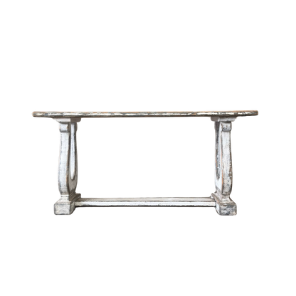 Distressed White French Console | Painted | 170 cm